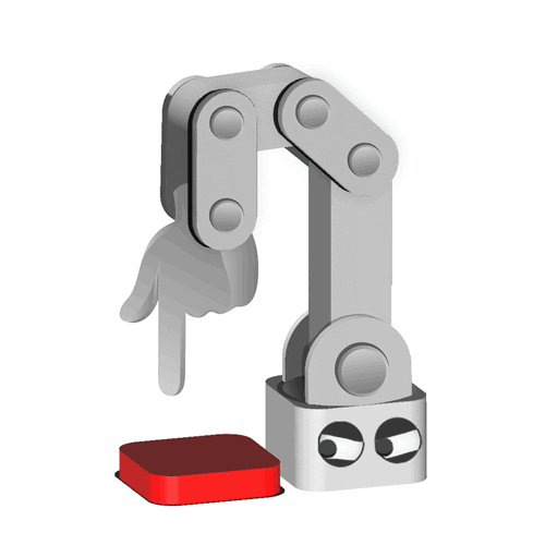 Angry Robot Sticker by Fabmobil