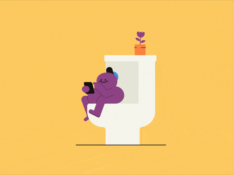 Toilet Pooping GIF by Alberto Pozo