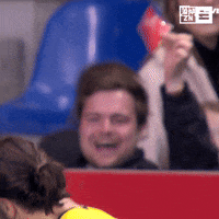 Red Card Laughing GIF by ElevenDAZN