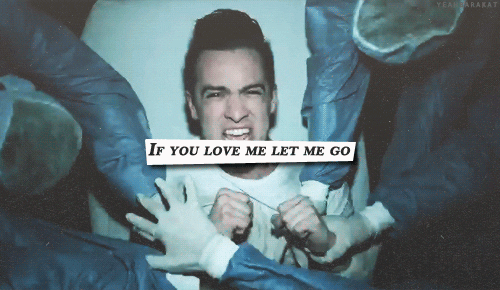 lol he looks terrified brendon urie GIF