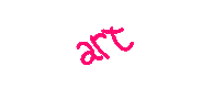 Pink Art Time Sticker