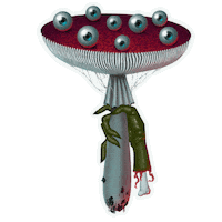 Inkvisiblemoon halloween sticker eyes creepy Sticker