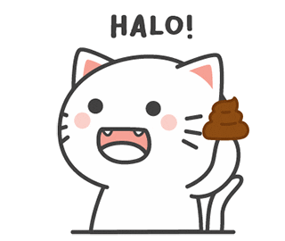Cat Hello Sticker by KIKI