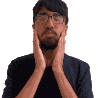 Hands Cheeks Sticker