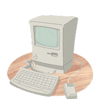 Vintage Hello Sticker by iStorm