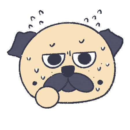 grumpydog3104 star pug grumpydog Sticker