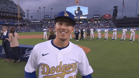 Los Angeles Dodgers Smile GIF by MLB