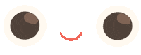 big eyes smile Sticker by Pat Mapili