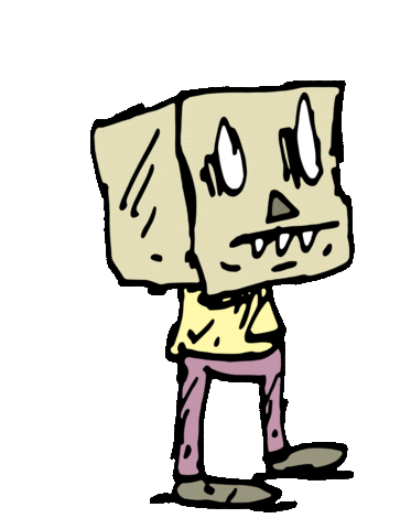 Box Guy Sticker