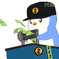 Money Send It Sticker by Pudgy Penguins