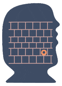 Thinking Brain Sticker by tylko