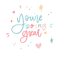 lovelyletteringcorner stars hearts colorful lettering Sticker