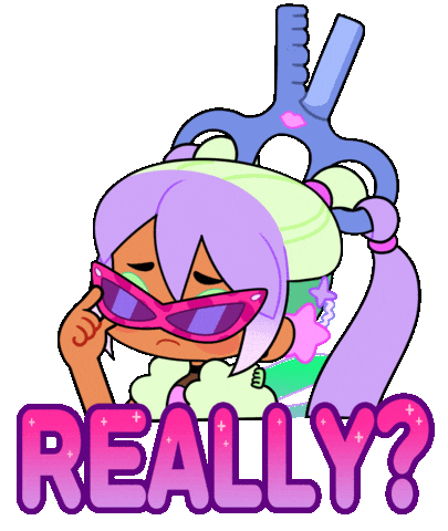 SparklesMagicalMarket green purple annoyed really Sticker