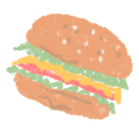 Bread Hamburger Sticker
