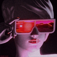 Fiftyrock neon glasses vaporwave vapor GIF