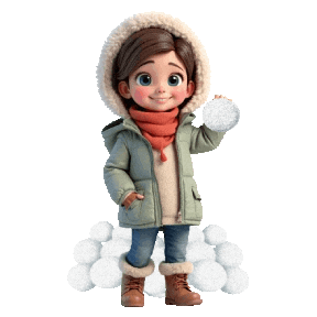 Boys Girls Winter Sticker