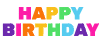 Happy Birthday Rainbow Sticker