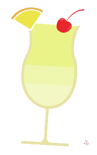 Pina Colada Sticker by KC Chic Designs