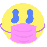 Smiley Face Mask Sticker by Kim Saira
