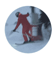 onedgeinspiration jump ski freeride on edge Sticker