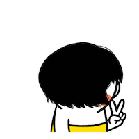 V Shrug Sticker by kwaesam