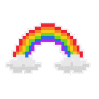 serebrva pixelart rainbow 8bit радуга Sticker
