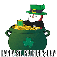 St Patricks Day Celebration Sticker by Pudgy Penguins