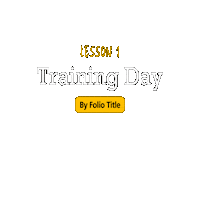 foliotitle training lesson training day folio Sticker
