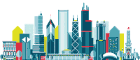 Chicago Skyline Signals19 Sticker by CheetahDigital
