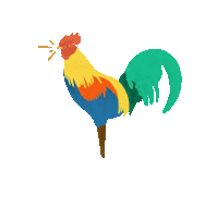 suhii28 miami rooster suhiidraws Sticker