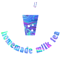 Milk Tea Sticker by DMNQ Visuals