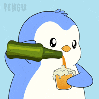 Beer Drinking GIF by Pudgy Penguins