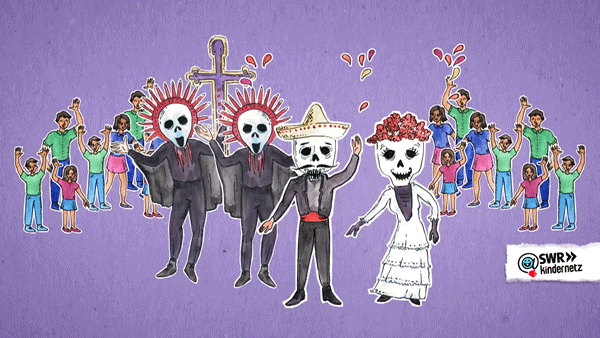 celebrate dia de los muertos GIF by SWR Kindernetz