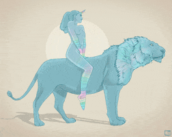 digital art lion GIF by Phazed