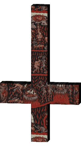 cypola giphyupload hell cross medieval Sticker