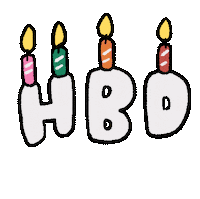 Happy Birthday Cake Sticker