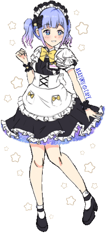 asayoru_cafe kawaii stars cafe anime girl Sticker