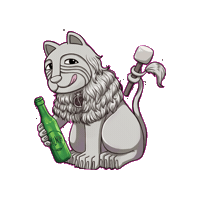 Cat Beer Sticker
