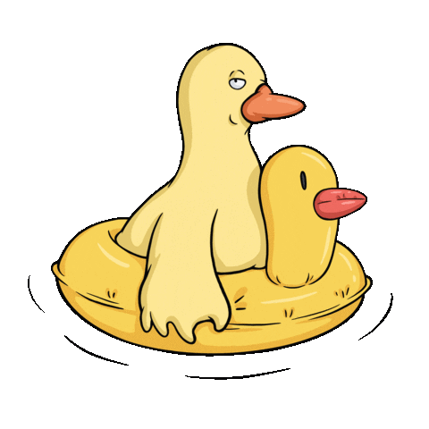 Duck Bubble Sticker by Comicada