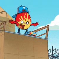 Skate Drop In GIF by bad egg co