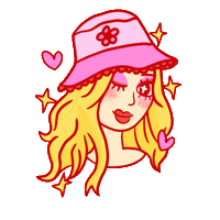 Girl Crochet Sticker