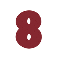 Numbers Maroon Sticker by Small Girls PR