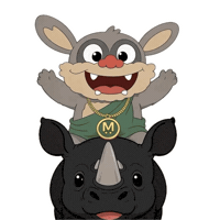 Animal Kingdom Rhino Sticker