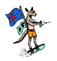 Australia Kangaroo Sticker by Liquid Force
