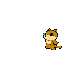 Yusuke758 飛ぶ カワウソ 今行く 桃白白 Sticker