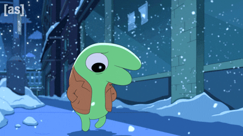 Snow Look Up GIF by Adult Swim