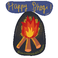 Makar Sankranti Fire Sticker