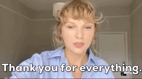 Taylor Swift Thank You For Everything GIF by 2020 MTV Video Music Awards