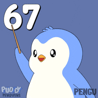 6 7 Penguin GIF by Pudgy Penguins