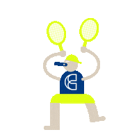 Tennis Duck Sticker by Ling Eggie